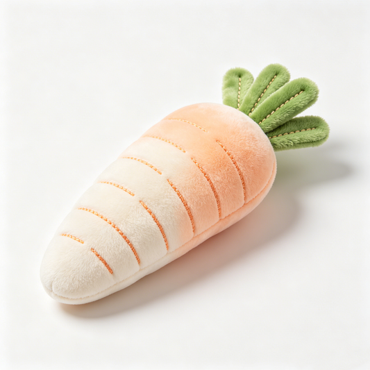 Pastel Gradient Orange Carrot Soft Stuffed Plush
