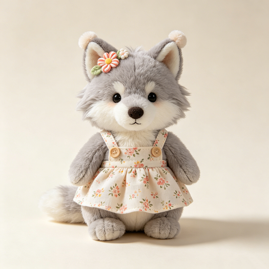 Floral Overalls Grey Wolf