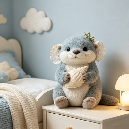 Lace Ear Seashell Otter Plush
