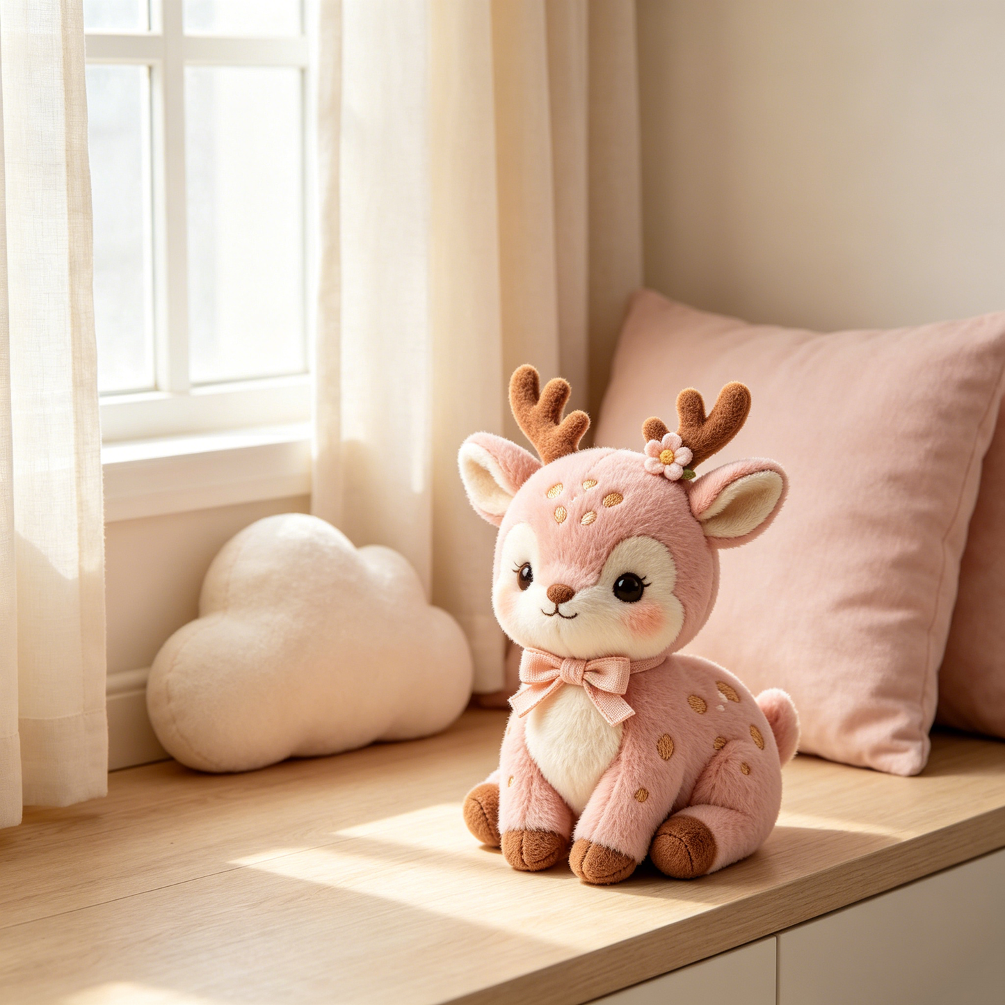 Pink Floral Deer