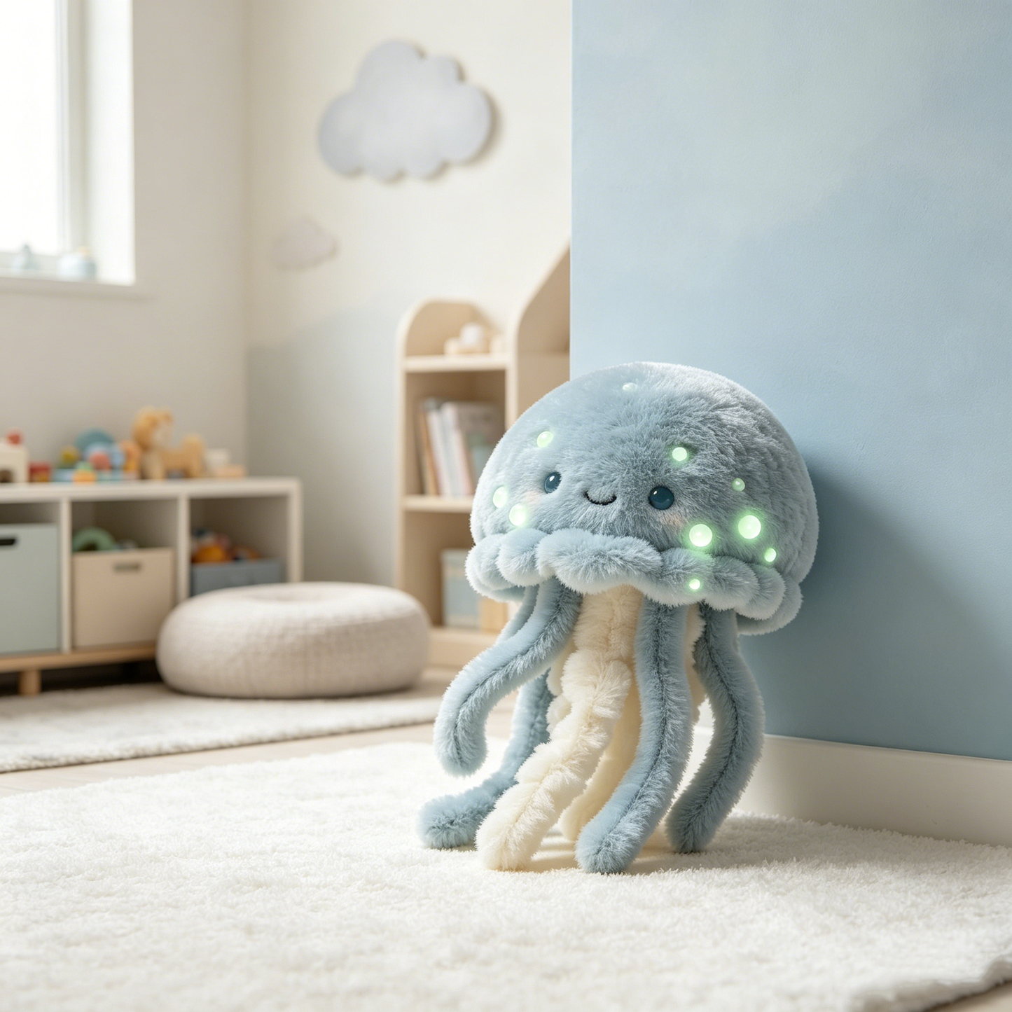 Luminous Light Blue Jellyfish Stuffed Plush