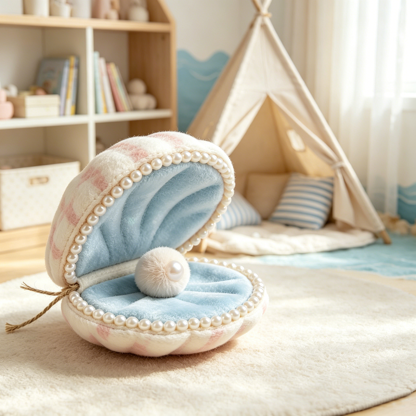 Mini Pearl Clam Shell Soft Plush Decor