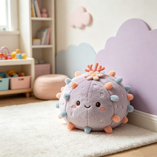 Flower Pastel Sea Urchin Squish Plush Toy
