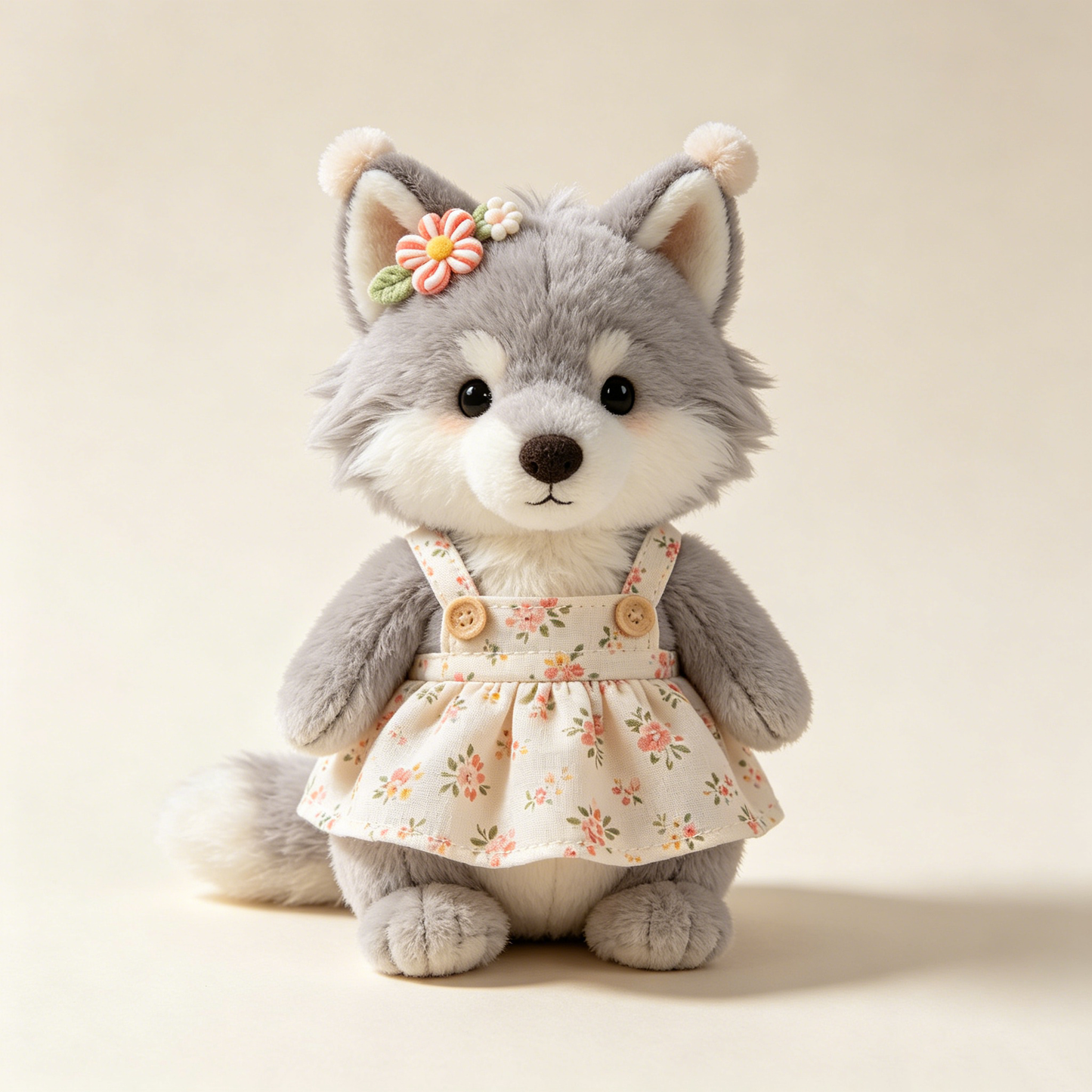 Floral Overalls Grey Wolf