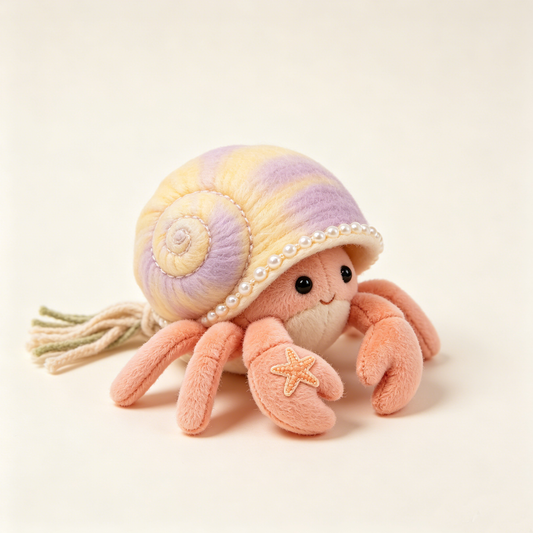 Gradient Shell Hermit Crab Stuffed Plush
