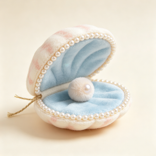 Mini Pearl Clam Shell Soft Plush Decor